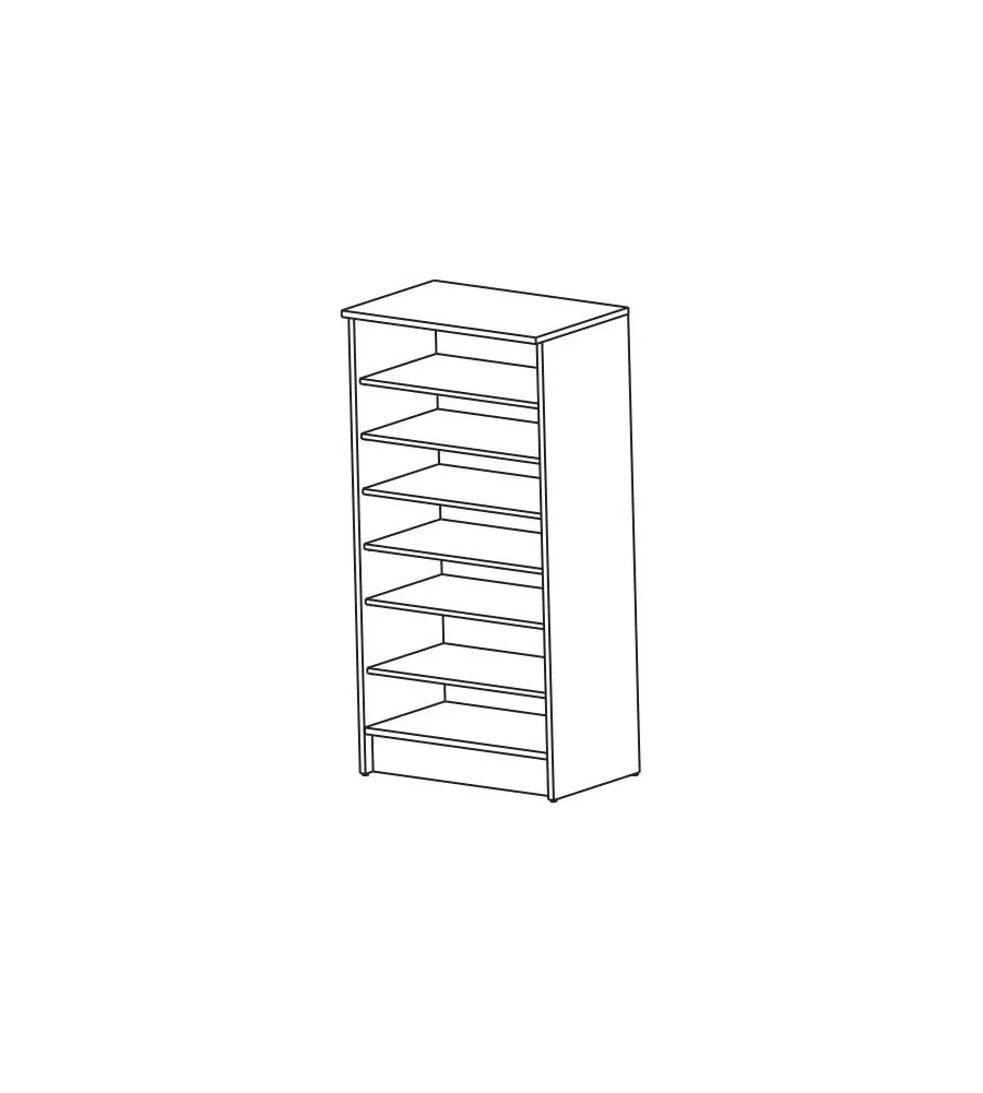 ARMADIO SCARPIERA BIANCO CON 2 ANTE, 54,6X35,3X108 CM